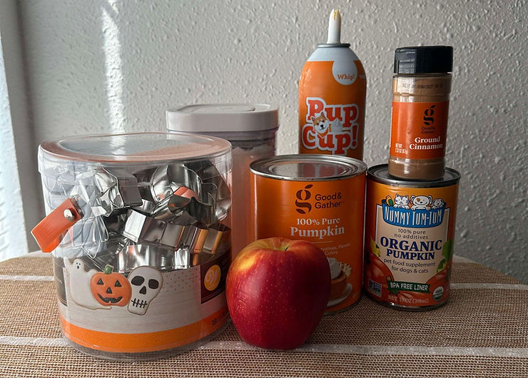 ingredients for Pumpkin Dog Treats